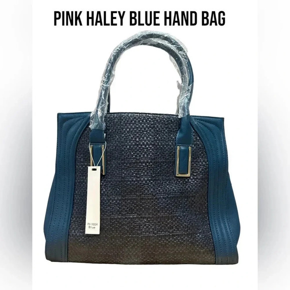 PINK HALEY BLUE  MEDIUM SIZE SPACIOUS HAND BAG - Picture 4 of 10